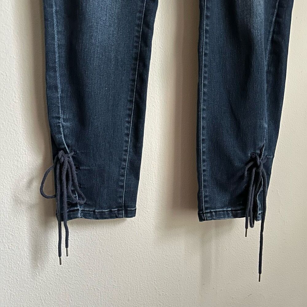 Pilcro Anthropologie Lace Up Dark Wash Jeans size 32 - Picture 3 of 7